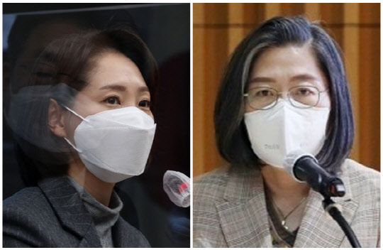 조동연(왼쪽) 서경대학교 군사학교 조교수와 이수정 경기대 범죄심리학과 교수. 연합뉴스